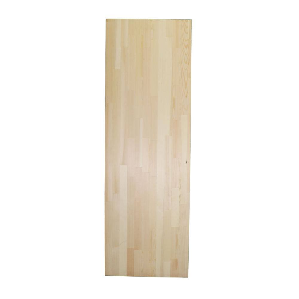 0.625 in. x 12 in. W x 6 ft. L Red Pine Natural Unfinished Shelve Board for 150 lbs. Capacity (1-Pack) D212ywW12215