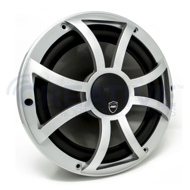 Wet Sounds Revo 10cx Xs s Silver Xs Grill 10 Inch Marine High Performance Led Coaxial Speakers pair