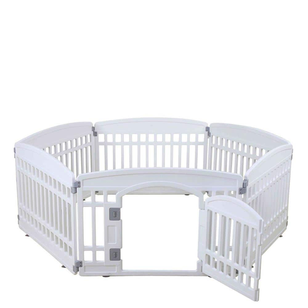 cenadinz Pet Playpen Foldable Gate for Dogs Heavy Plastic Puppy Exercise Pen with Door H-D0102HIFYSV