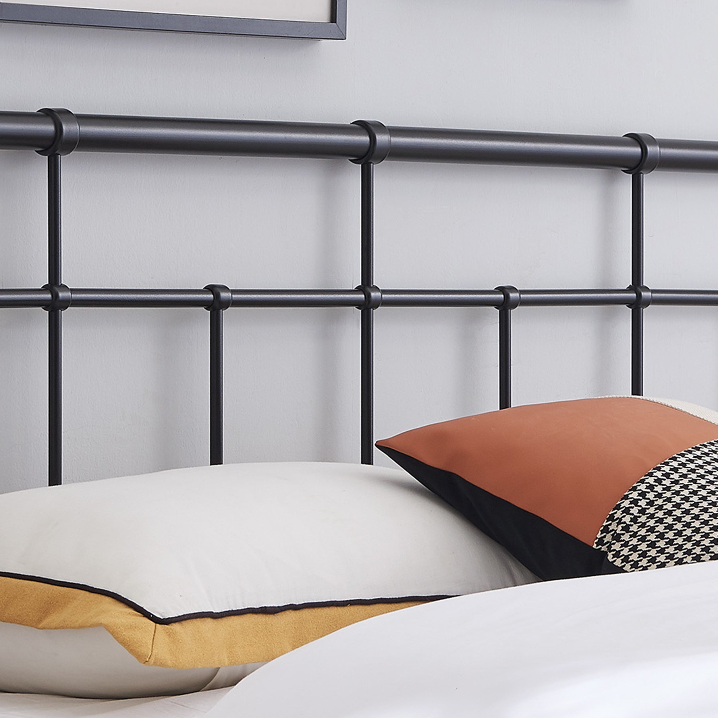 Hannah Industrial Iron Headboard