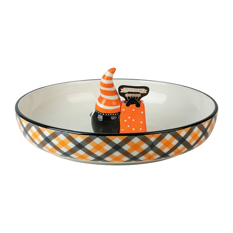 10 Strawberry Street Halloween Gnome Appetizer/Serving Bowl