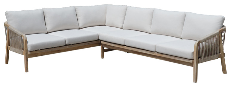 Lola 2 Piece Secational  Beige   Beach Style   Living Room Furniture Sets   by Pangea Home  Houzz