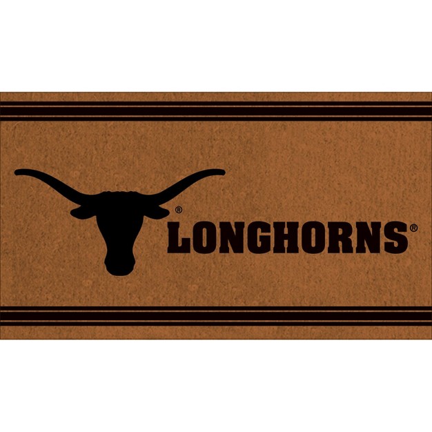 Evergreen University Of Texas Logo Turf Mat Brown 28 X 16 Inches Indoor Outdoor Doormat