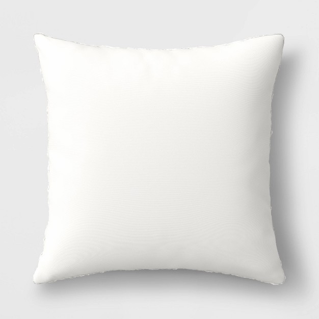 Woven Cotton Textured Square Throw Pillow