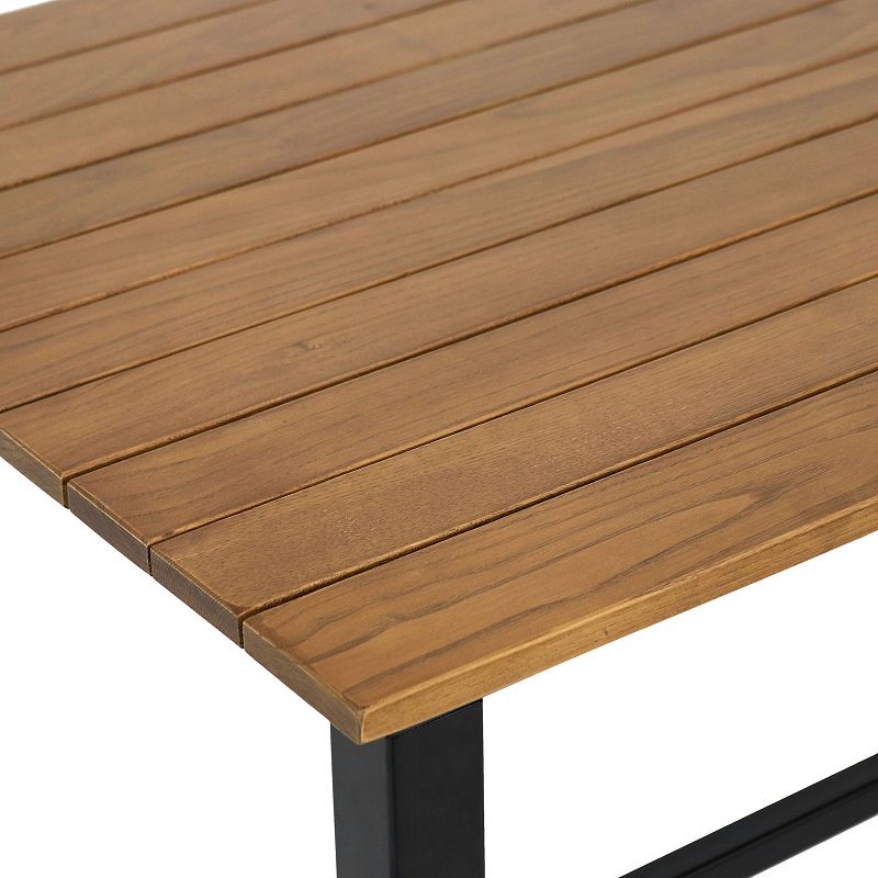 Sunnydaze 47.25 x 31.25 European Chestnut Patio Dining Table