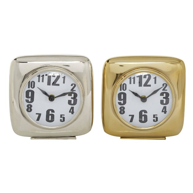 Set Of 2 Aluminum Clocks Olivia amp May