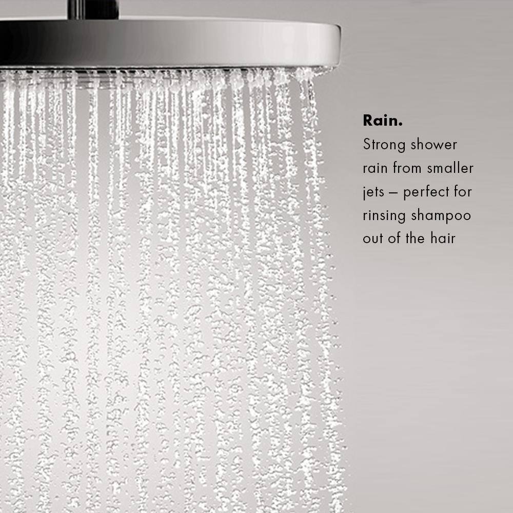 Hansgrohe Croma 1-Spray Patterns 2.5 GPM 11 in. Fixed Shower Head in Brushed Nickel 26879821