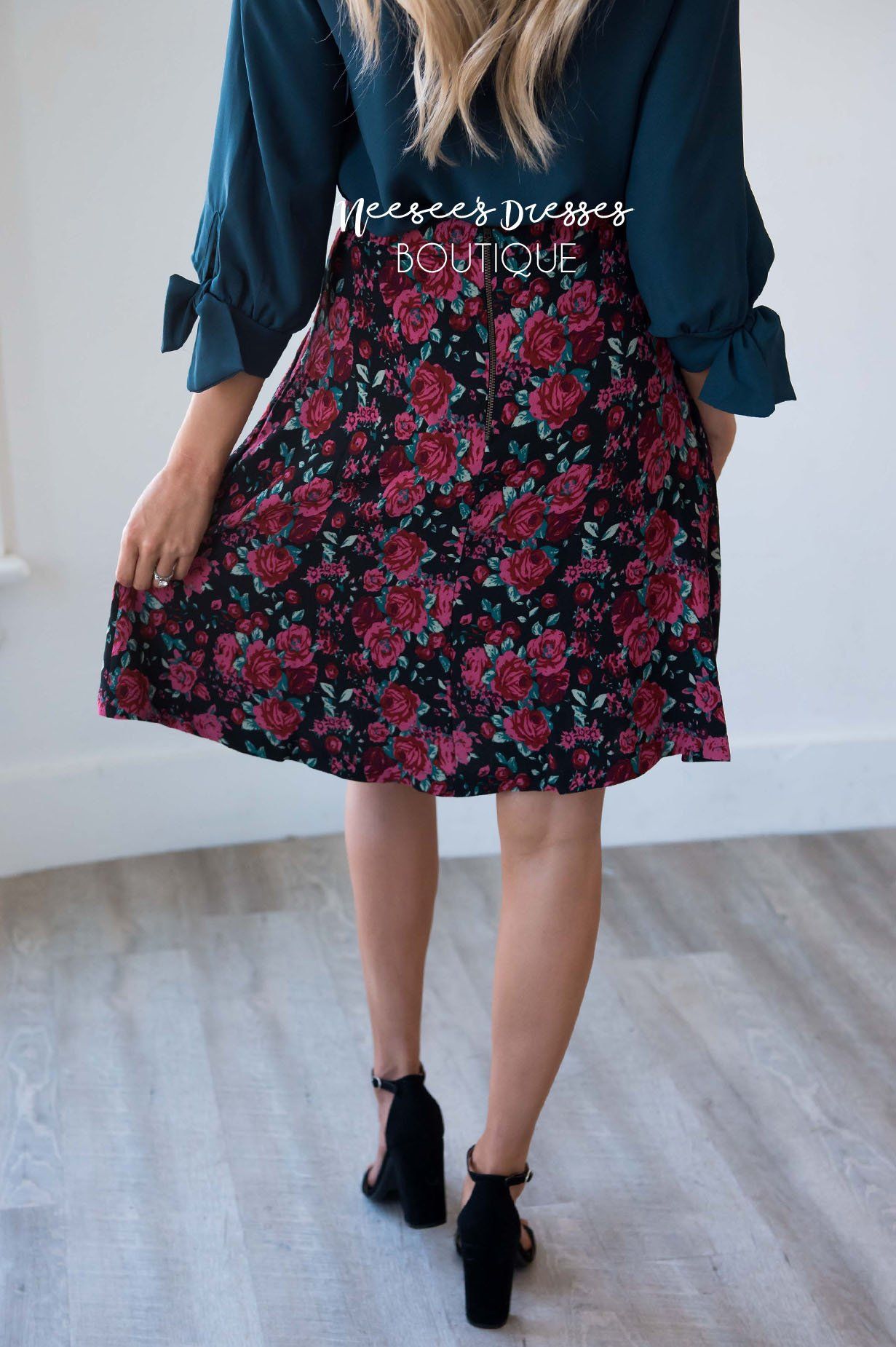 Confident Heart Floral Skirt