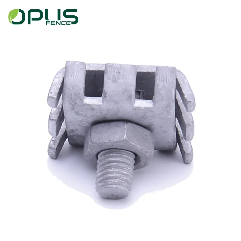 Adjustable galvanized metal fence aluminum connector for electric fences wires