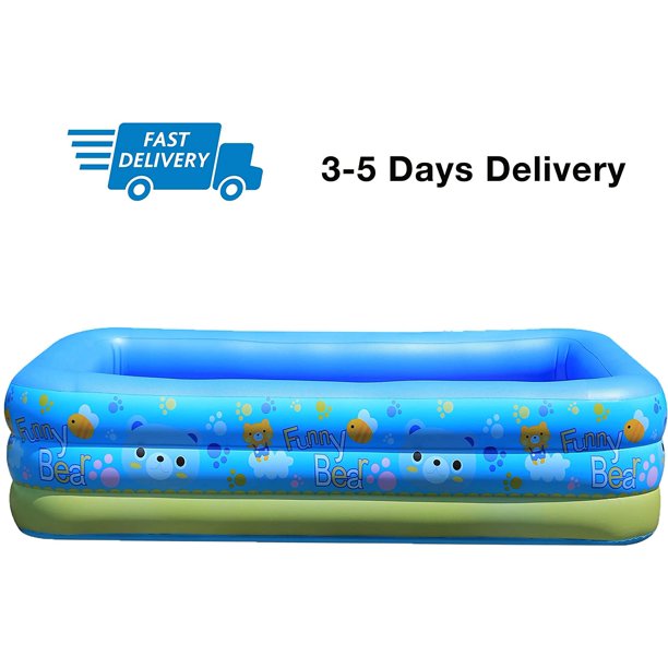 Family Inflatable Swimming Pools with Electric Air Pump, Swim Center for Kids, Adults, Kids, Outdoor, Backyard, 87 x 56 x 24 in