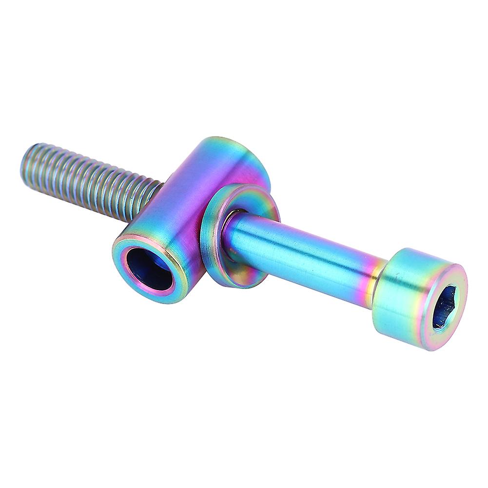 M5x30/35/40mm Titanium Alloy Bicycle Seatpost Bolt Round Head Screw (rainbow M5x40)