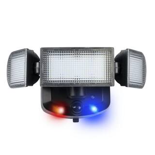 Swann Alpha Series 1200 Lumens 180-Degree Motion Activated Flood Light with Adjustable Heads and Enforcer Lights Plus Remote ALPHB12003HRB