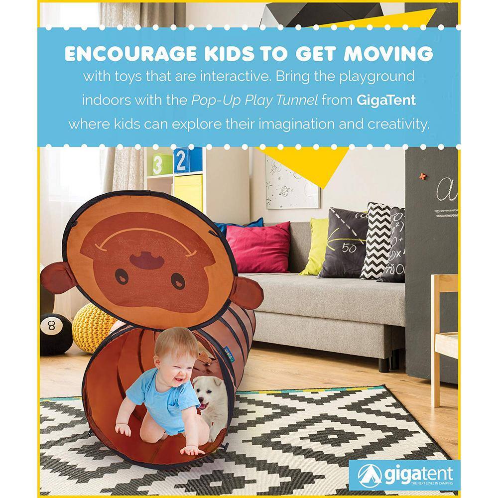 GigaTent 72 in. Brown Monkey Play Tunnel CT034