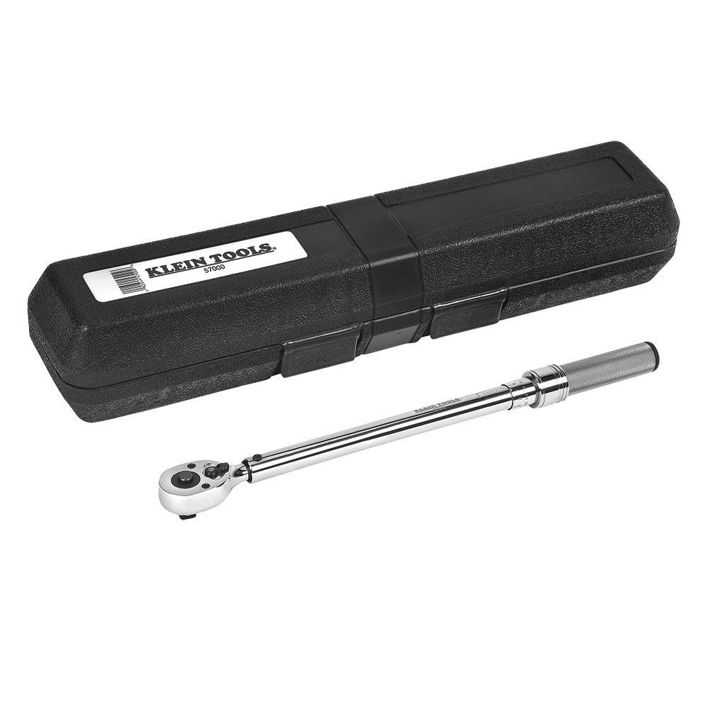 Klein Tools 38 in. Torque Wrench with Square-Drive Ratchet Head 57000