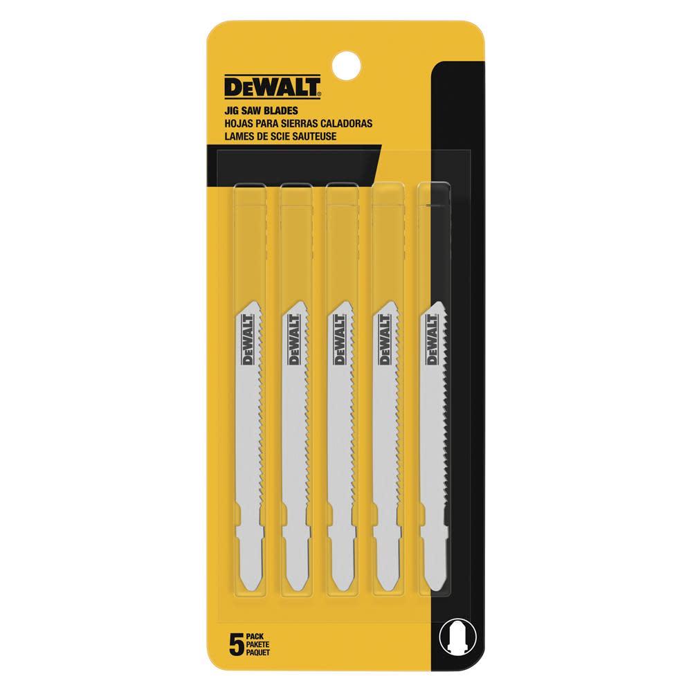 DW 3 In. 24 TPI T-shank Jig Saw Blades (5) DW3776-5 from DW