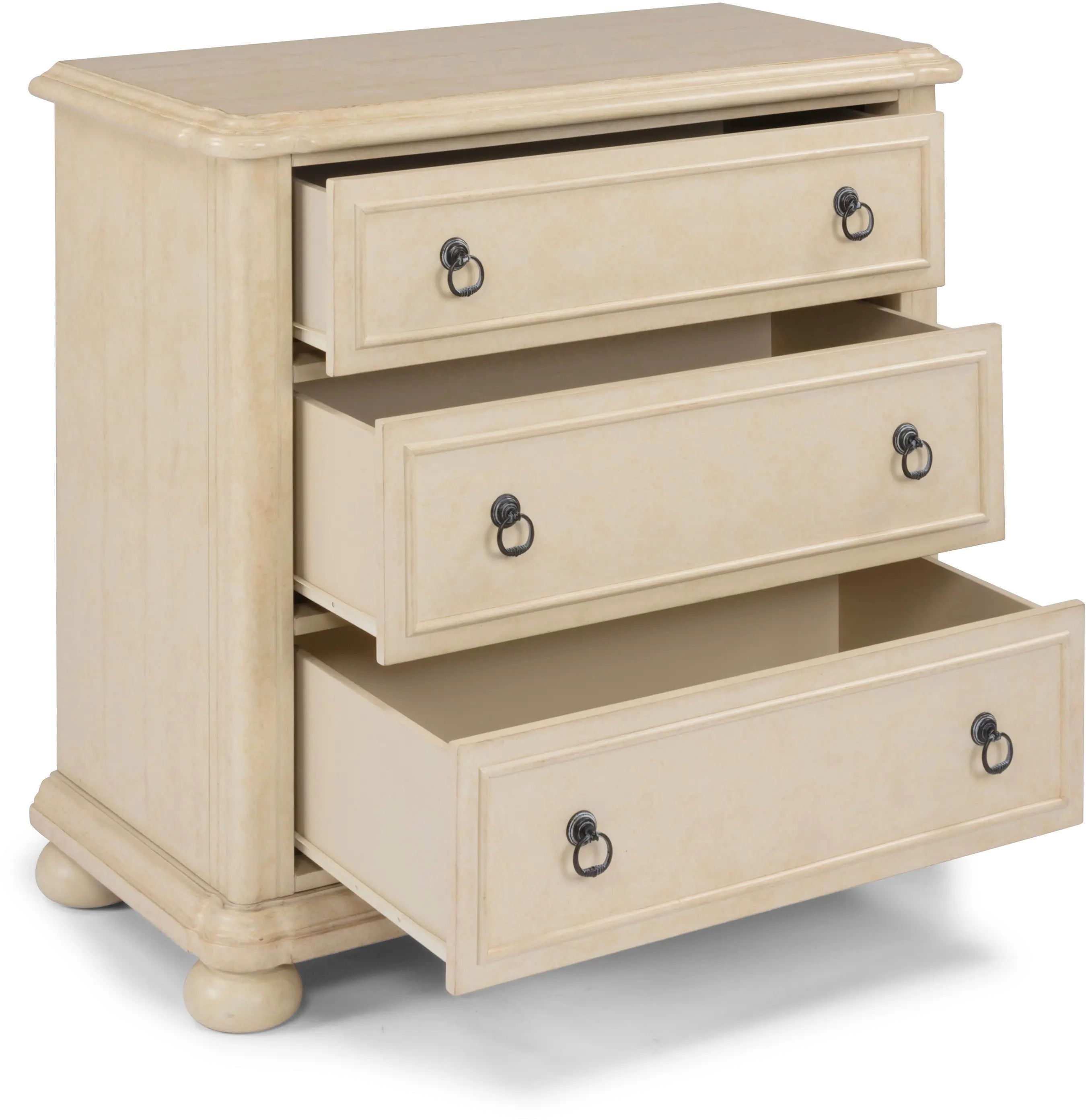 Provence Antiqued White 3 Drawer Chest