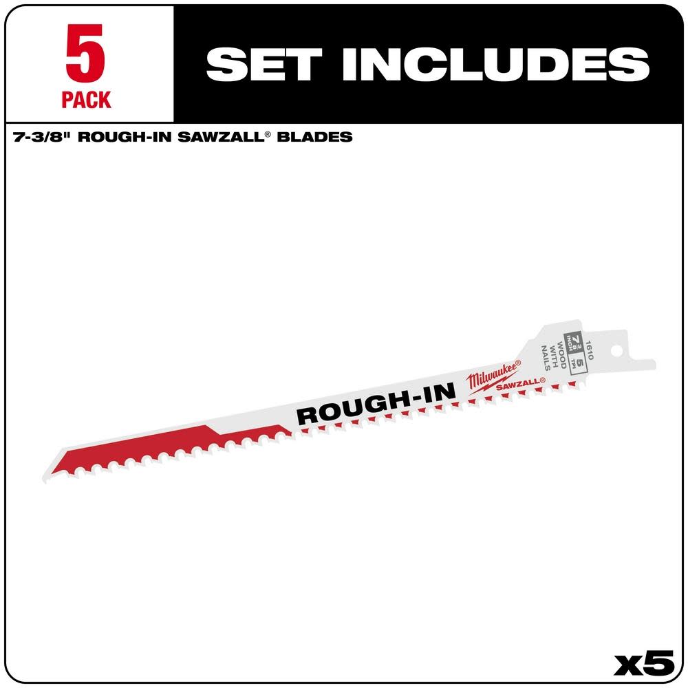 Rough-In SAWZALL® Blade 5PK ;