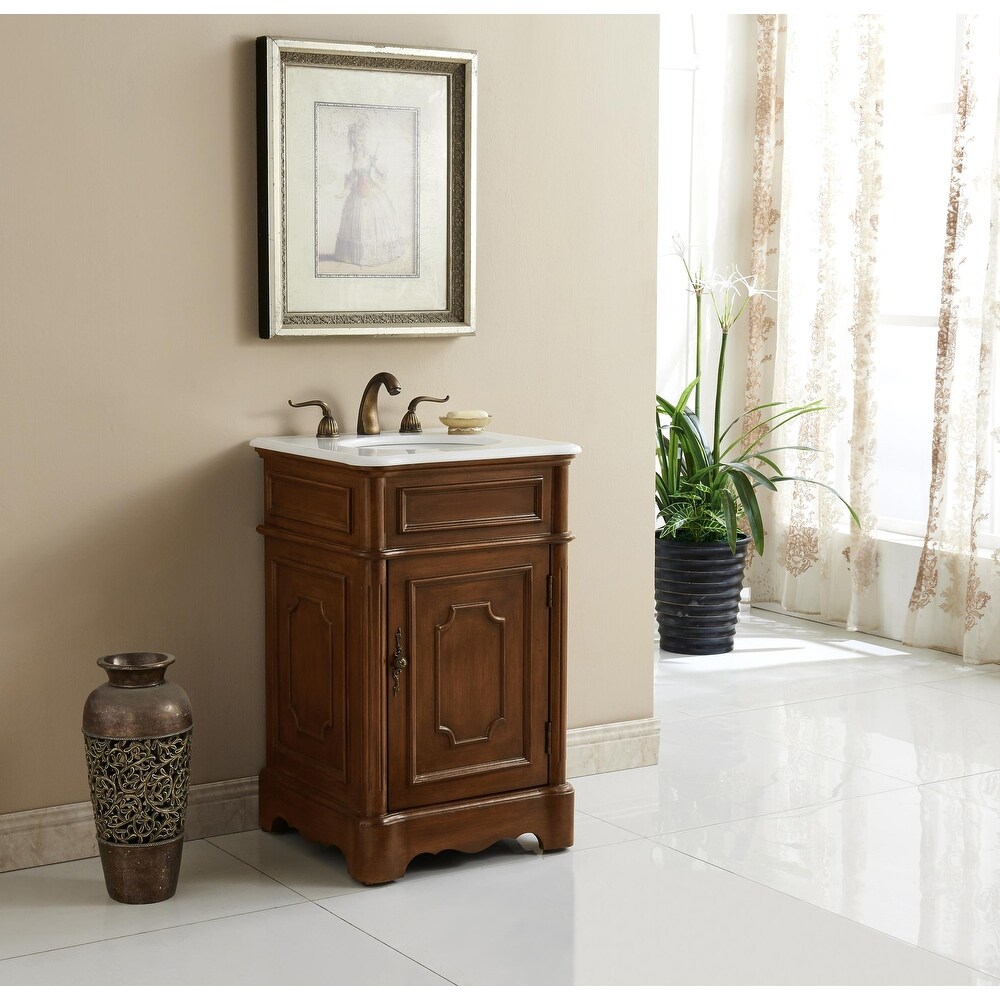 Chalfont Bathroom Vanity Cabinet Set with Marble Top