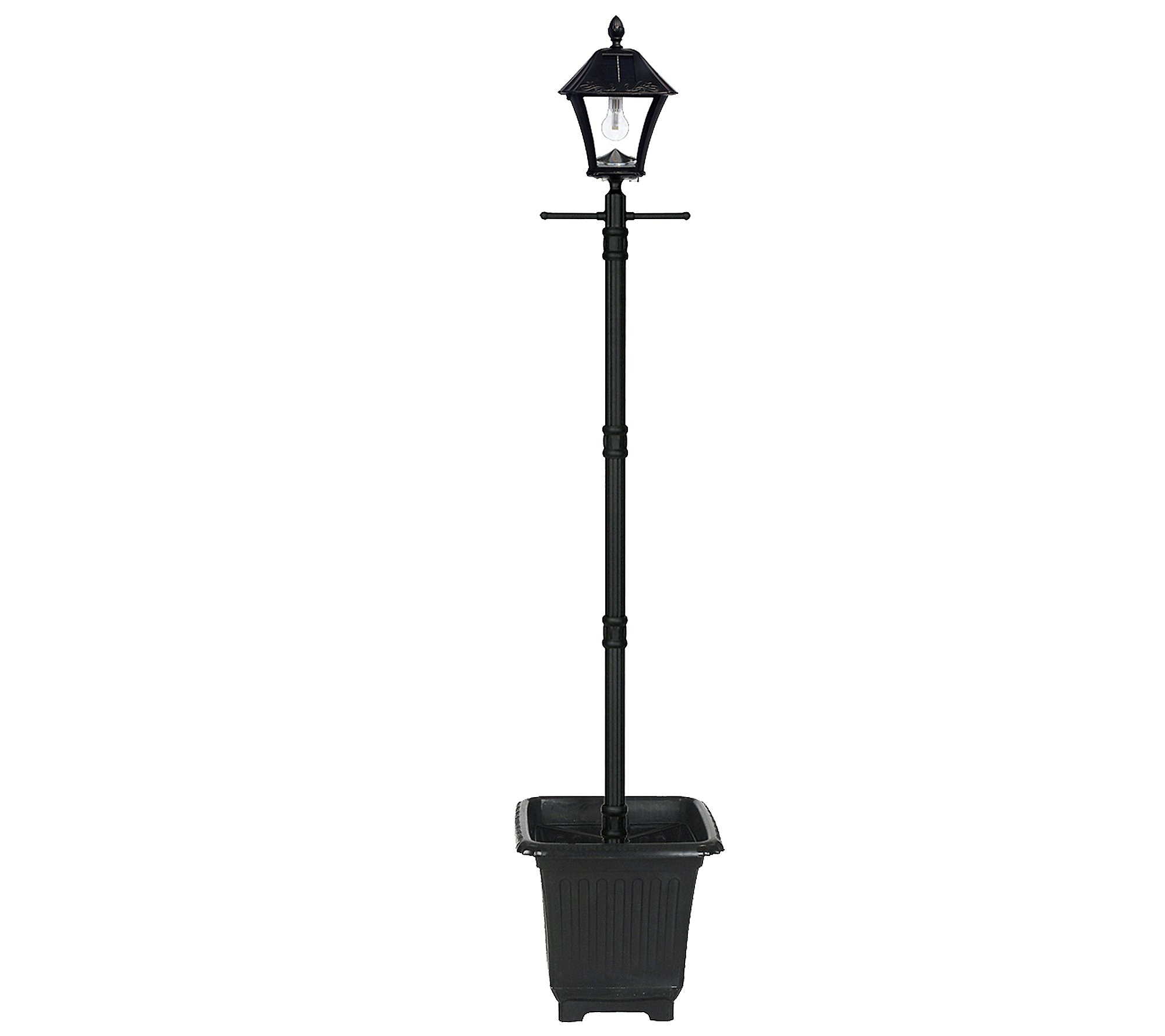 GamaSonic Baytown Bulb Solar Lamp w  Planter and EZ Anchor