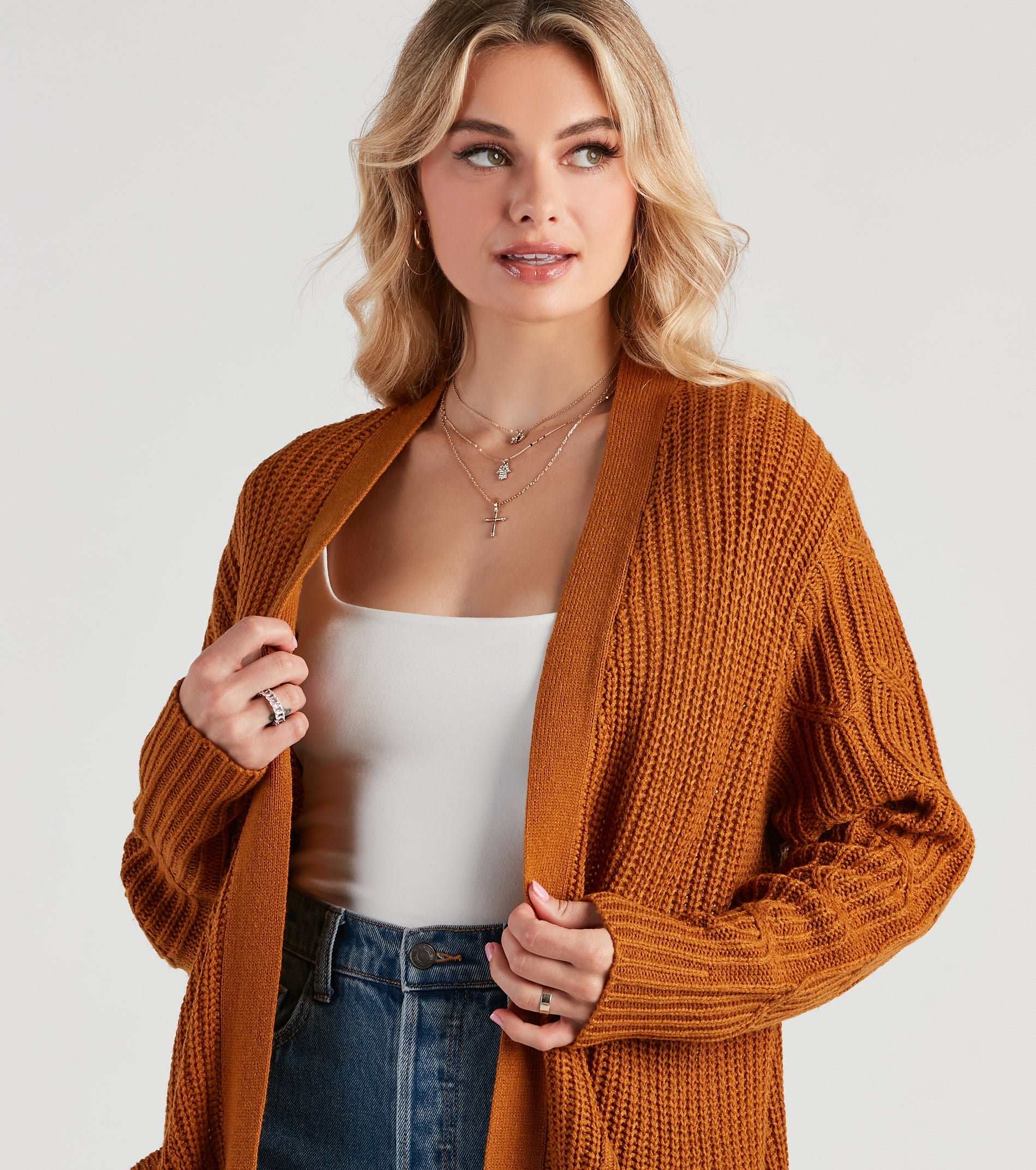 Cozy Up Cable Knit Oversized Cardgian