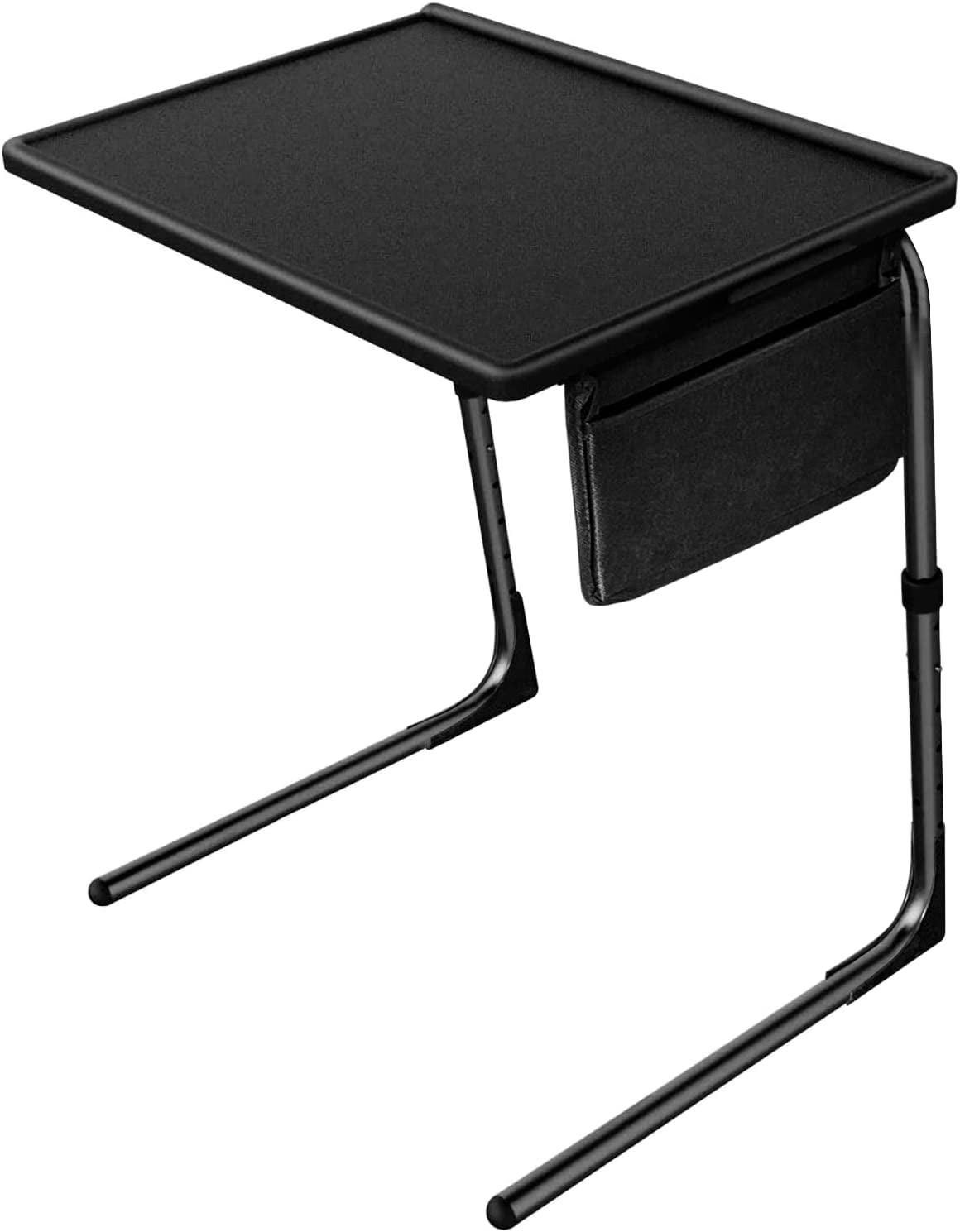 Portable Foldable 6 Height & 3 Tilt Angles Adjustable TV Tray Table TV Dinner Tray Sofa Desk for Home Office,1 Pack