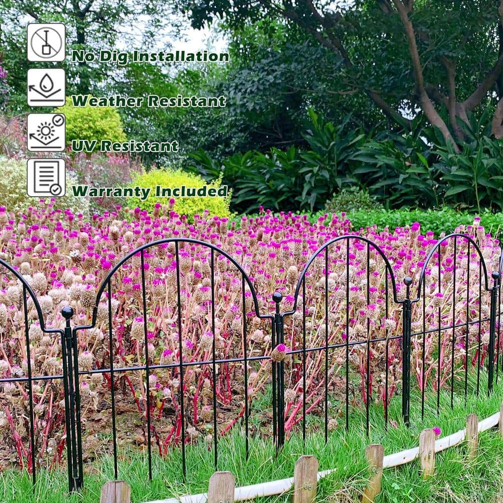 22 in. Metal Garden Fence 10 Pack TG-B55H-29