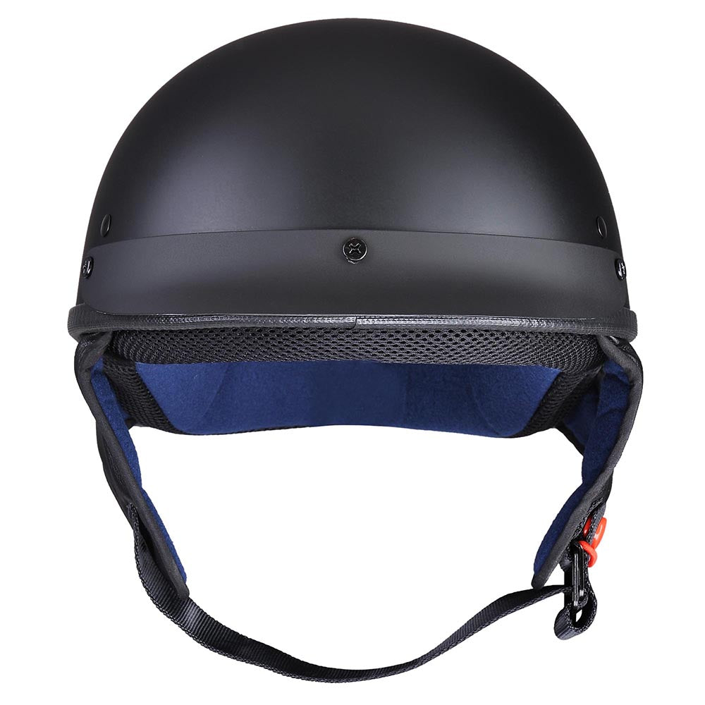 AHR RUN-C Half Helmet Matt Black Chopper Motorcycle Helmet DOT