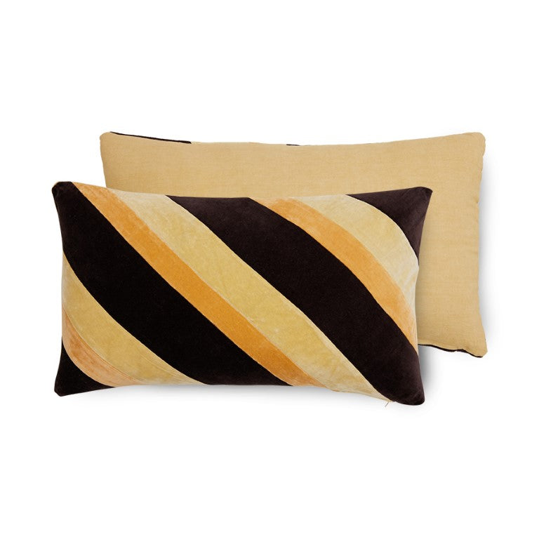 Striped velvet pillow Fame