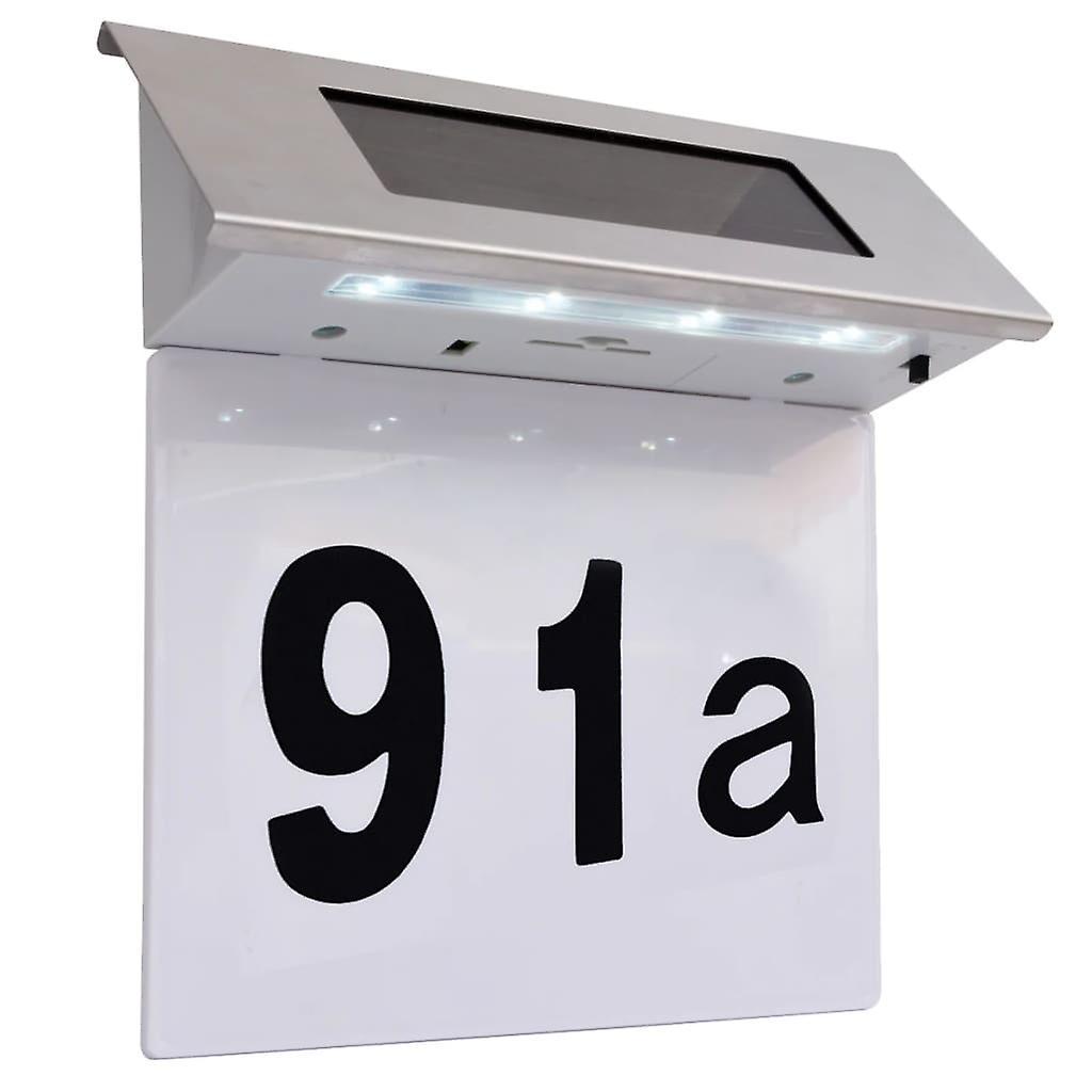 Vidaxl Solar Led House Number Light Stainless Steel