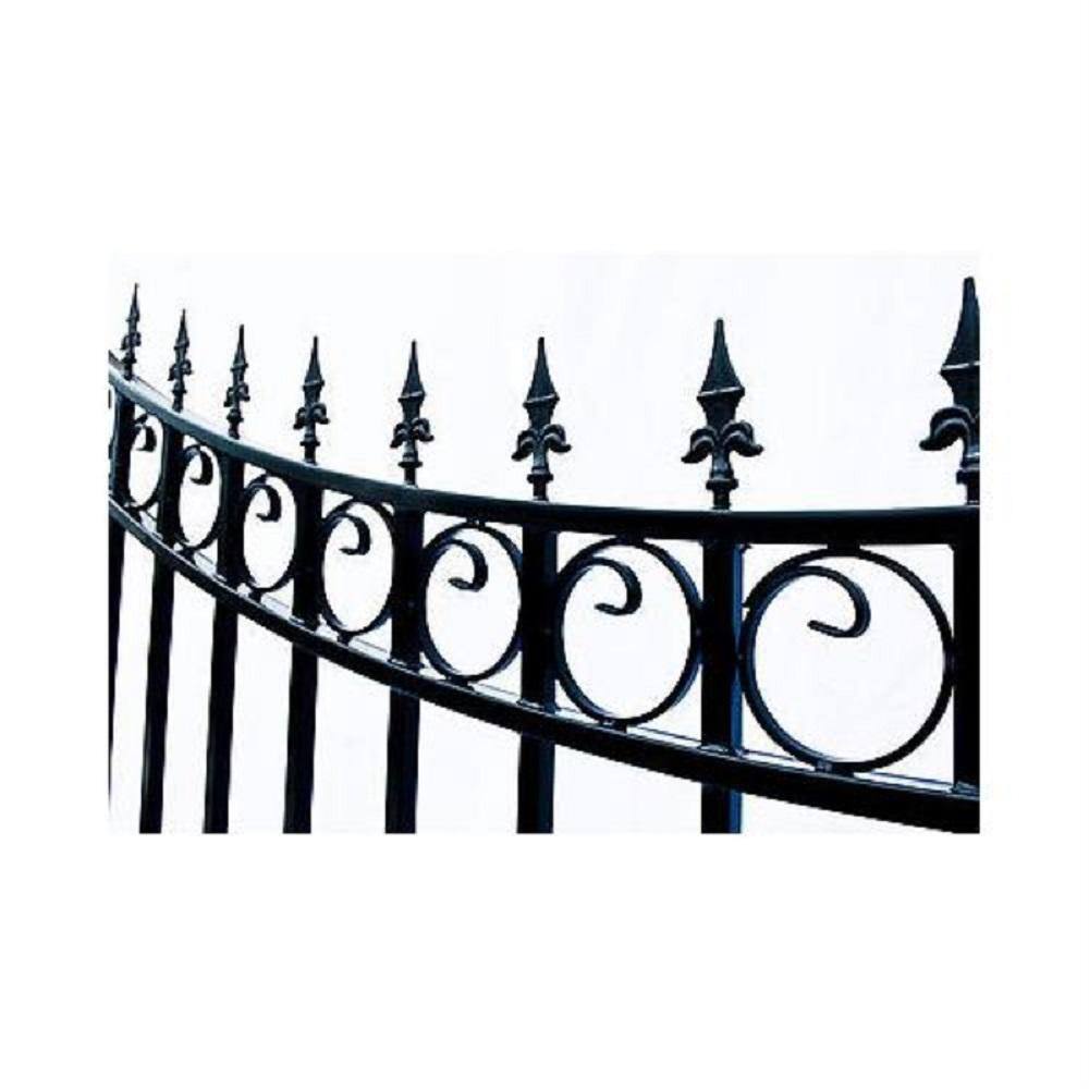 ALEKO Steel 4 ft. x 5 ft. Black Steel Pedestrian Fence Gate PGMOS-HD