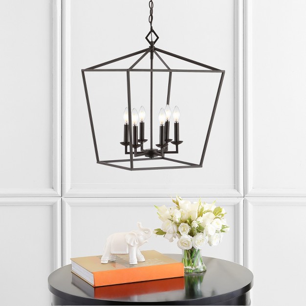 Velsa 6 Light Pendant Oil Rubbed Bronze black Safavieh