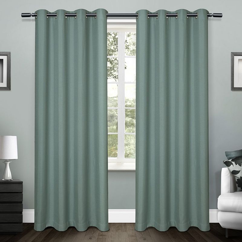 Exclusive Home 2-pack Loha Linen Grommet Top Window Curtains