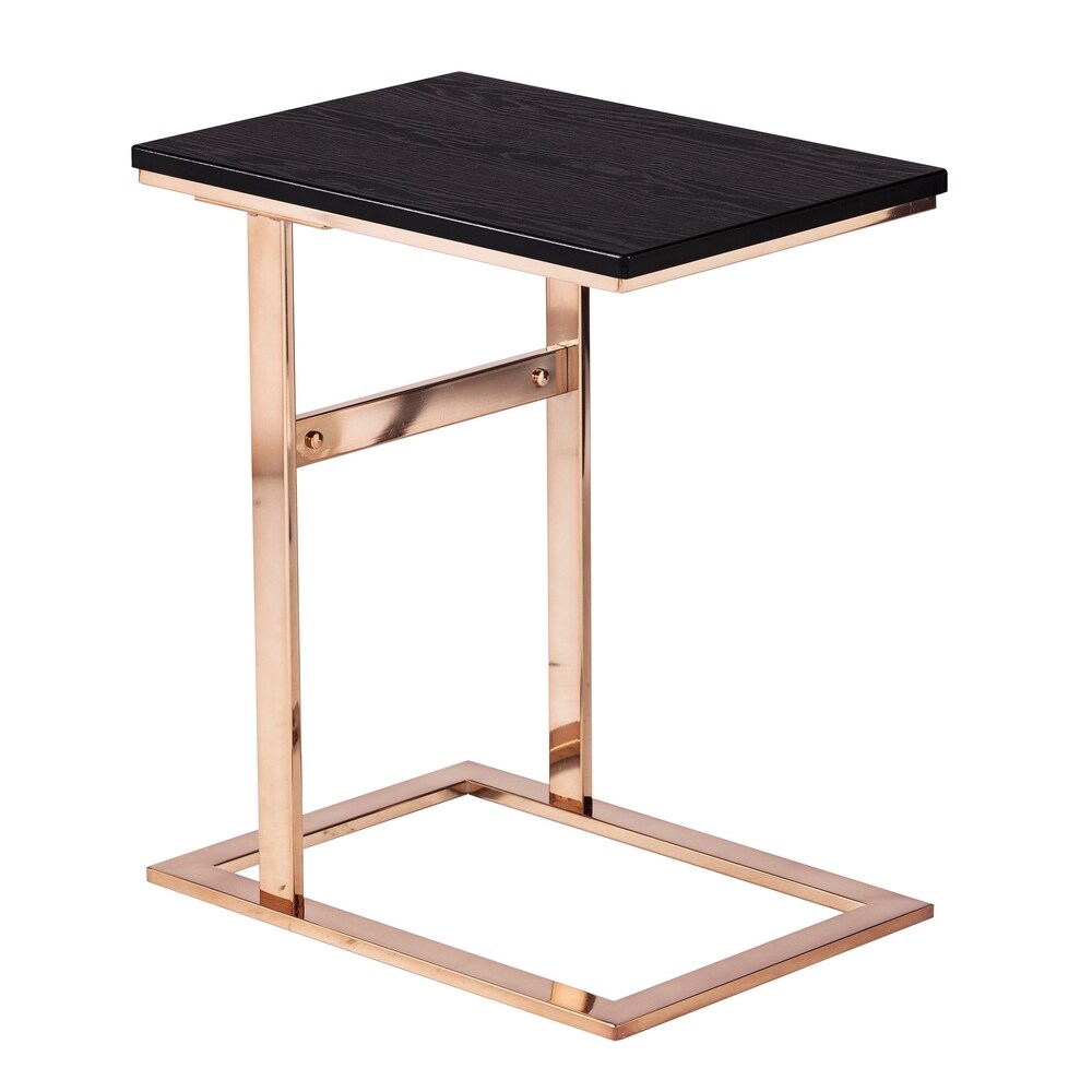 SEI Furniture Rixton Contemporary Black Wood C Table