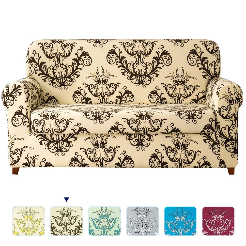 Subrtex Stretch Printed Floral Washable Sofa Slipcover