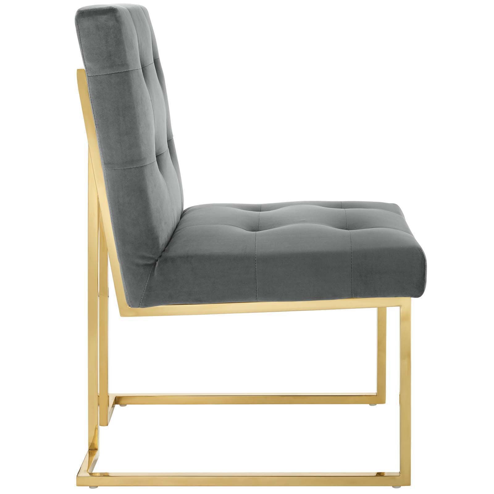 Modway Privy Gold Performance Velvet Dining Chair