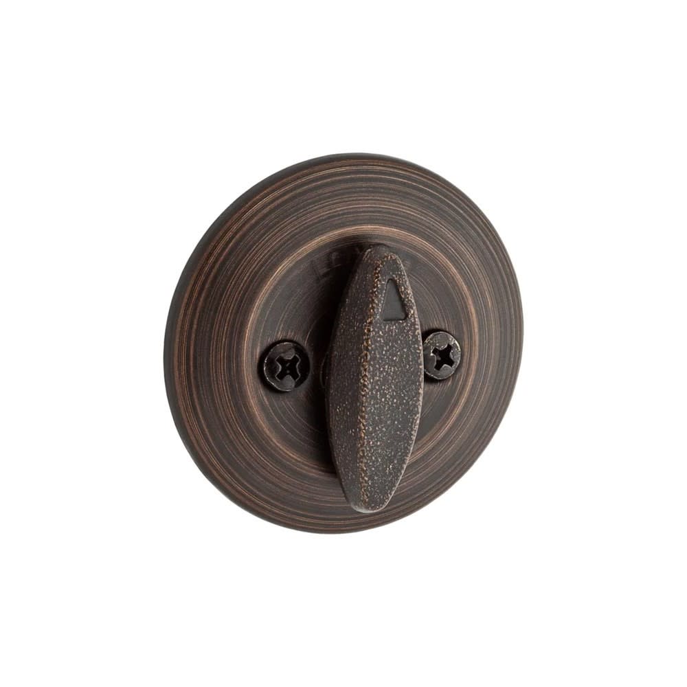 Venetian Bronze Single Cylinder Deadbolt with Pin and Tumbler