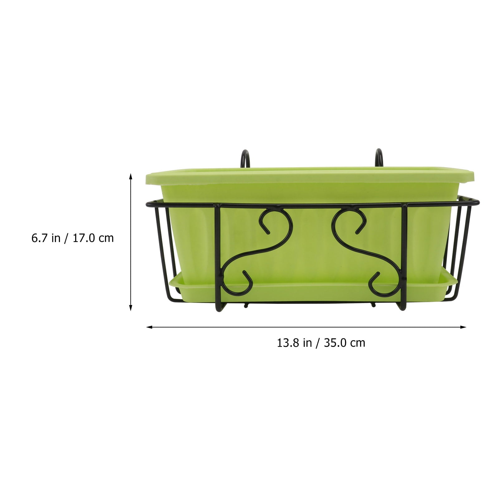 Nuolux Planter Hanging Deck Window Windowsill Balcony Flower Railing Pots Boxes Basket Rack Fence Herb Boxpot