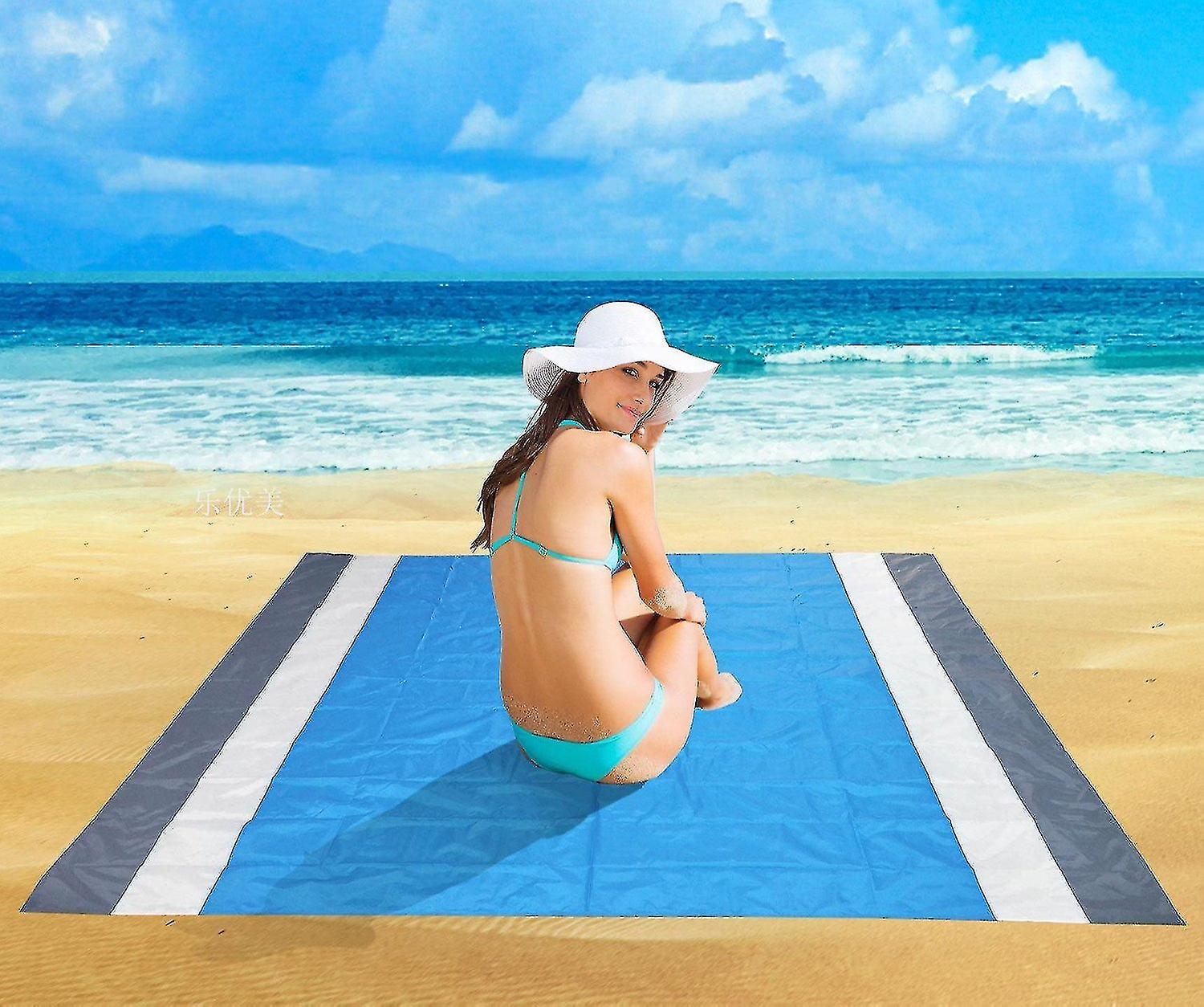 Beach Blanket Sandproof Waterproof， Extra Large Sand Free Beach Mat For Beach， Camping， And Picnic