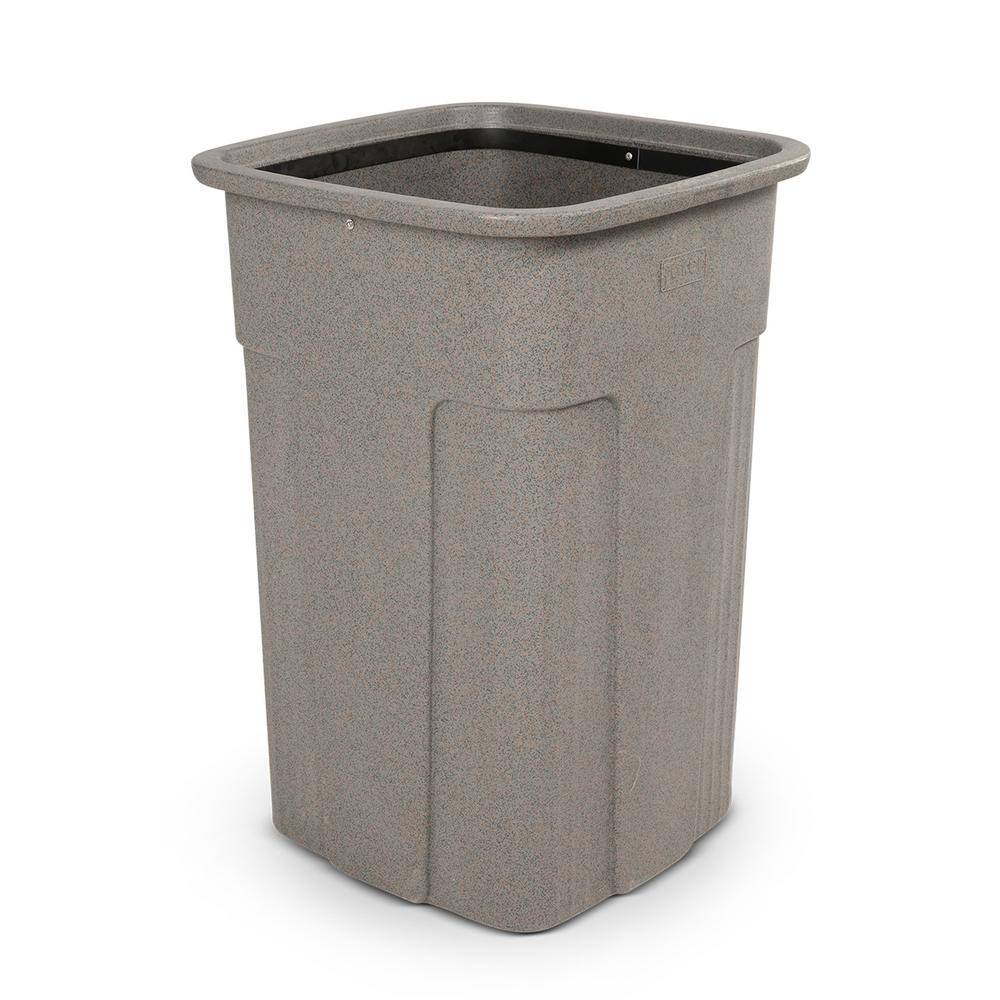 Toter Slimline 50 Gal. Graystone Square Trash Can SSC50-01GST