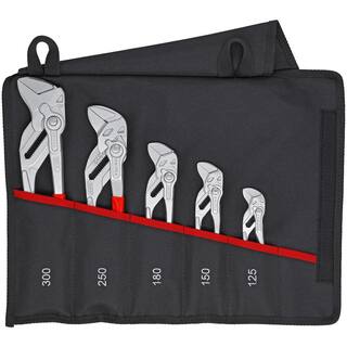 KNIPEX 5-Piece Pliers Wrench Set (86 03 125 86 03 150 86 03 180 86 03 250 86 03 300) 00 19 55 S4