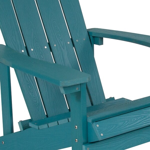 Allweather Poly Resin Wood Outdoor Adirondack Chair (Set of 4)