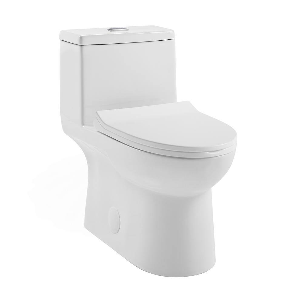 Swiss Madison Daxton 1-piece 1.11.6 GPF Dual Flush Elongated Toilet in White Seat Included SM-1T126