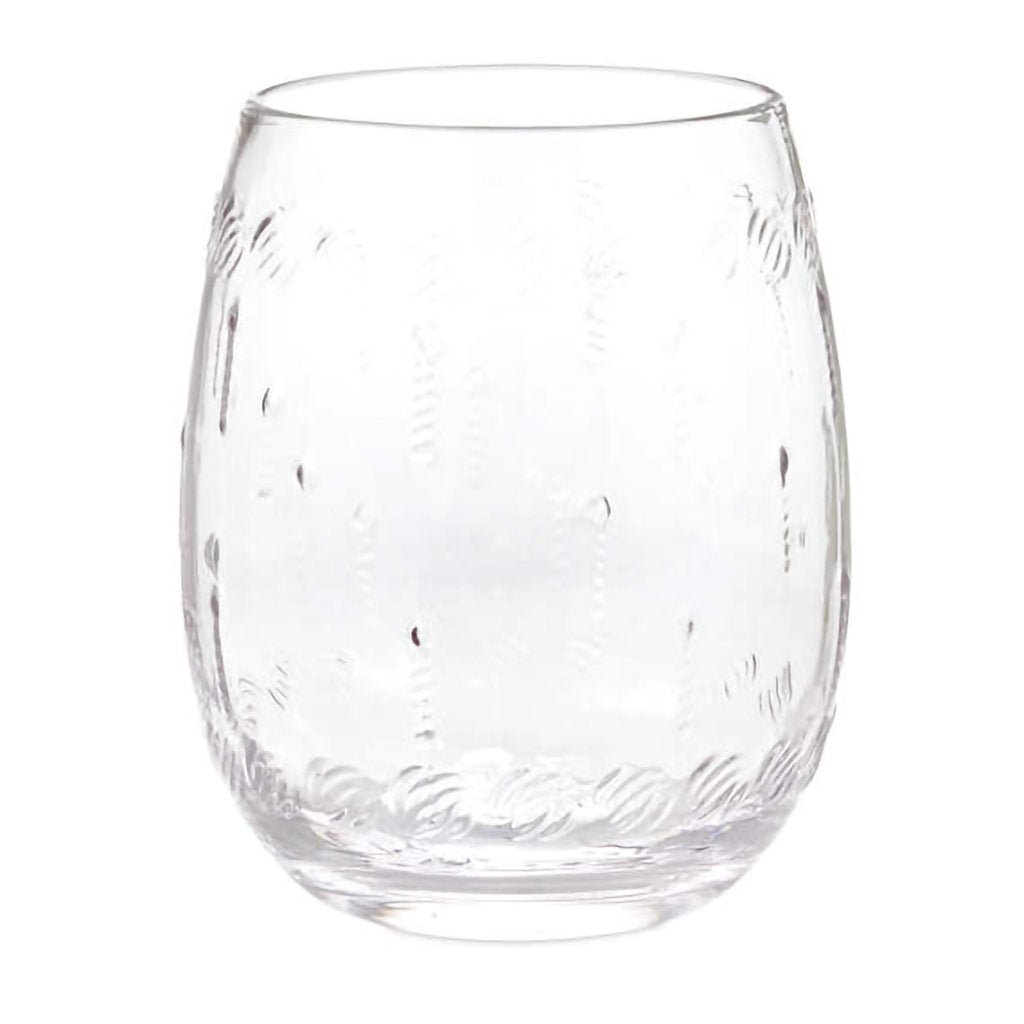 Hallmark  Candles and Frosting Embossed Stemless Wine Glass, 17 oz.