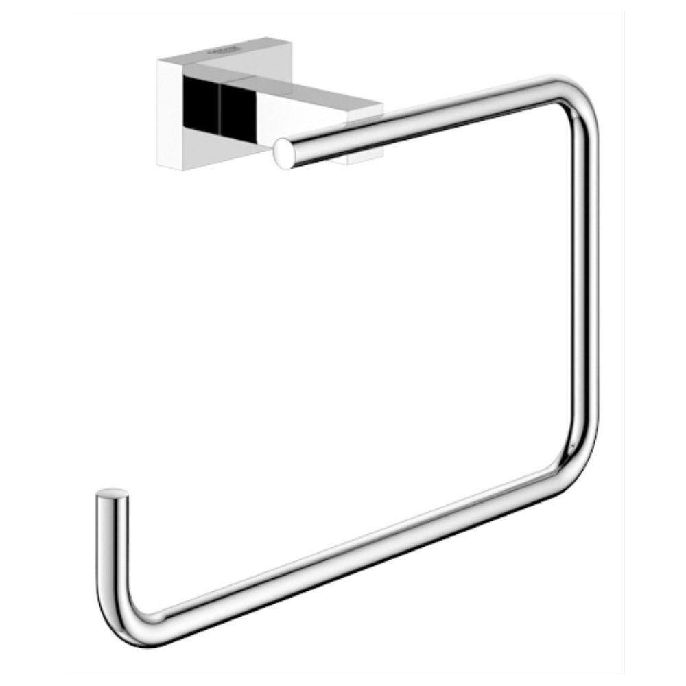 GROHE Essentials Cube Towel Ring in StarLight Chrome 40510001