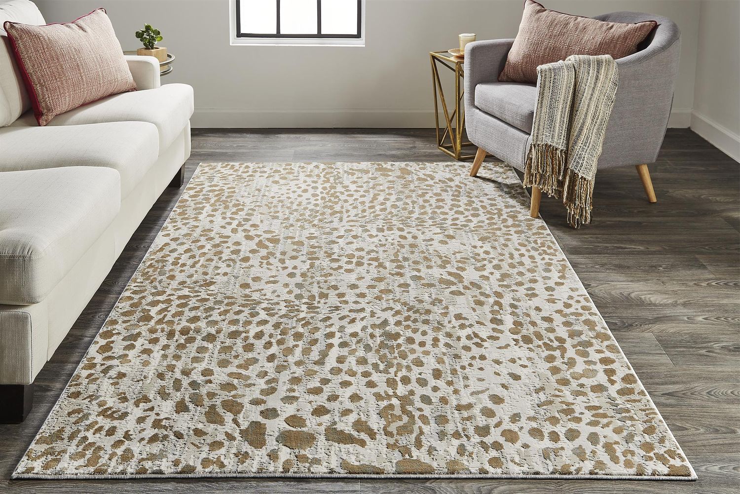 Vanhorn Brown and Ivory Rug by BD Fine