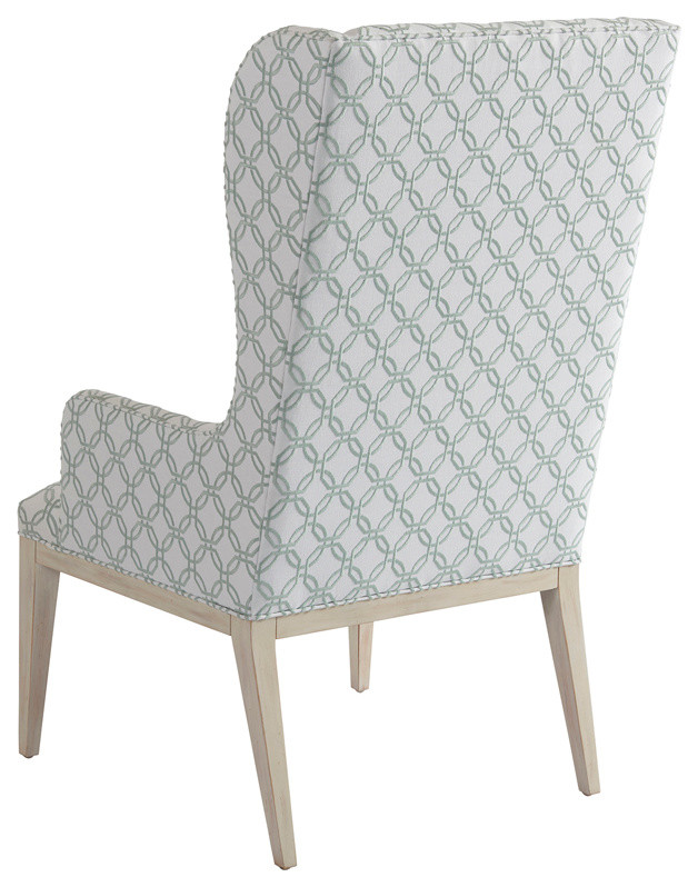 Seacliff Upholstered Host Wing Chair   Transitional   Dining Chairs   by HedgeApple  Houzz