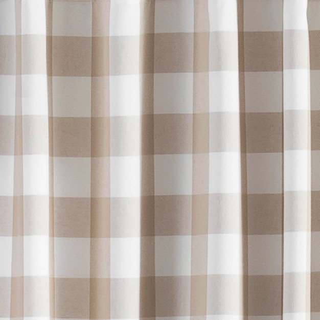 Farmhouse Living Buffalo Check Single Window Curtain Panel Elrene Home Fashions