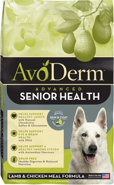 AvoDerm Advanced Senior Health Lamb and Chicken Meal Formula Dry Dog Food