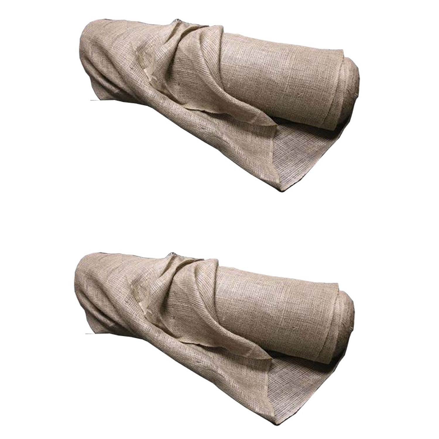 DeWitt 4 x 250' 5.5 Oz Natural Gardening Landscape Burlap Fabric Roll (2 Pack)