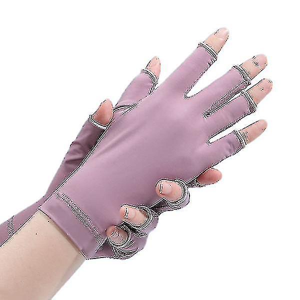 Women Gloves Summer Ladies Anti-uv Sunscreen Ice Silk Thin Gloves Mesh Breathable Driving Gloves